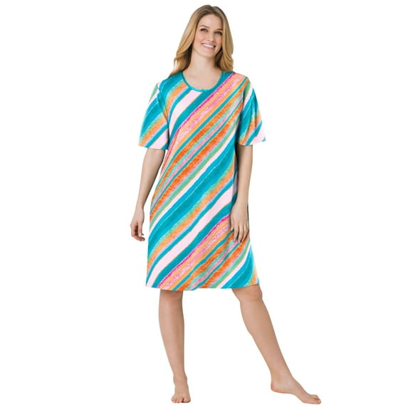 Dreams & Co. Plus Size Short-Sleeve Sleepshirt