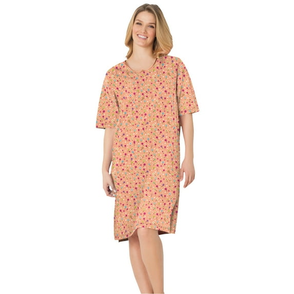 Dreams & Co. Plus Size Short-Sleeve Sleepshirt