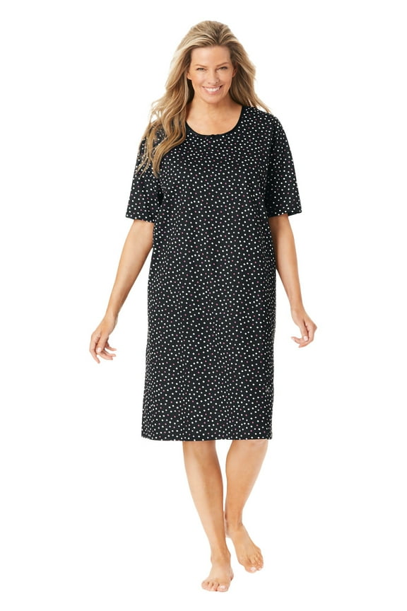 Plus Size Short-Sleeve Sleepshirt