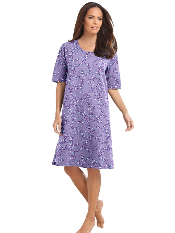 Plus Size Short-Sleeve Sleepshirt