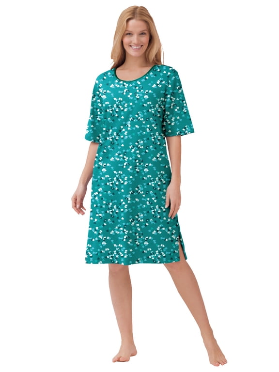 Plus Size Short-Sleeve Sleepshirt