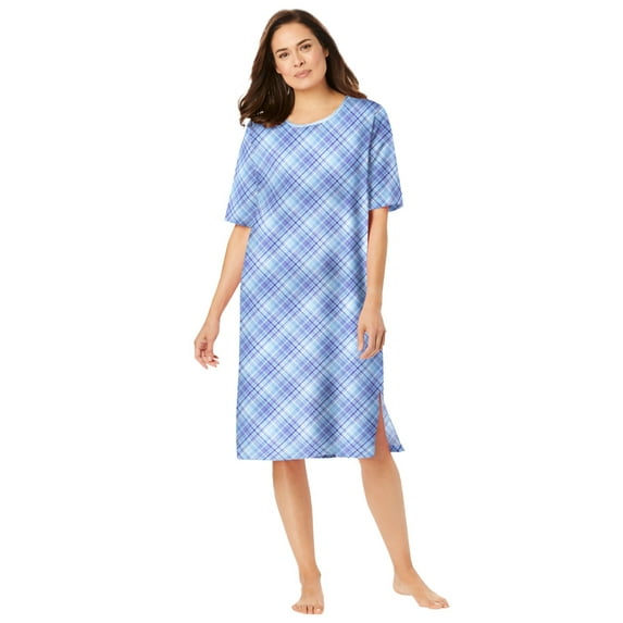 Dreams & Co. Plus Size Short-Sleeve Sleepshirt