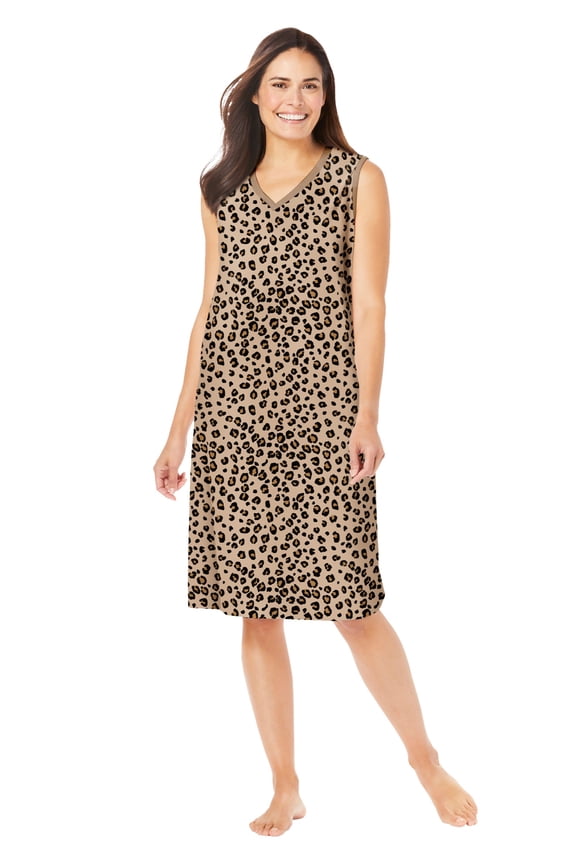 Plus Size Short Sleeveless Sleepshirt