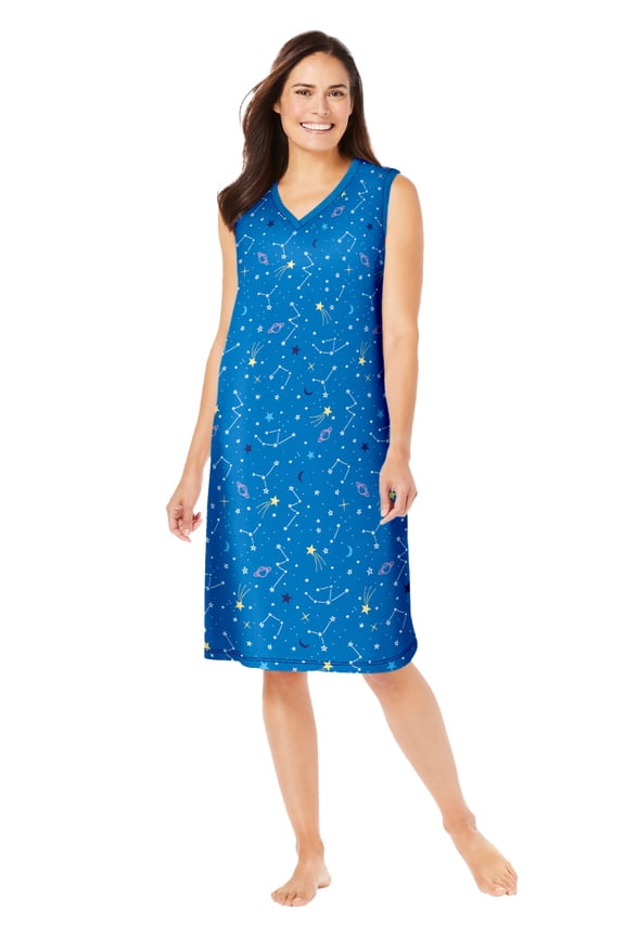 Plus Size Short Sleeveless Sleepshirt