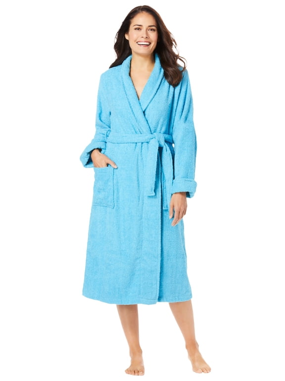 Plus Size Short Terry Robe