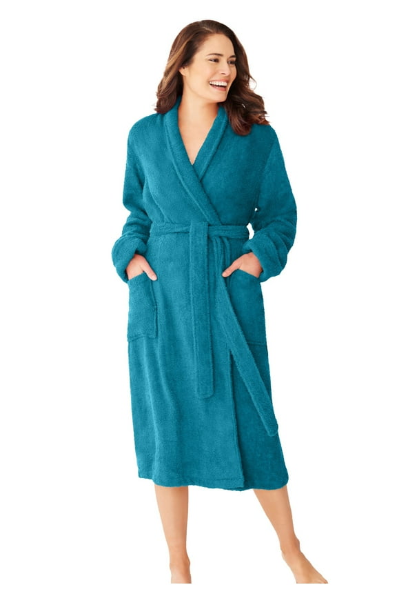 Plus Size Short Terry Robe