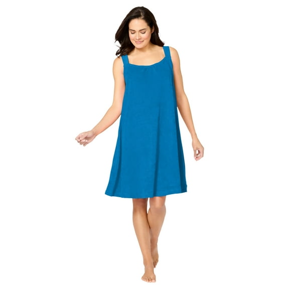 Dreams & Co. Plus Size Sleeveless Terry Lounger