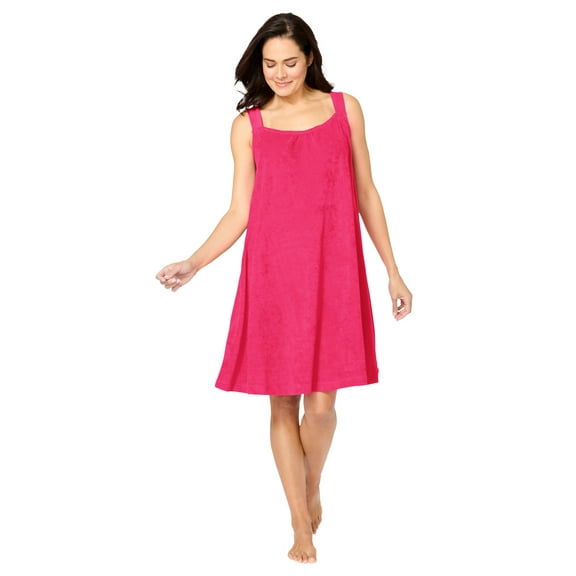 Dreams & Co. Plus Size Sleeveless Terry Lounger