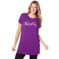 thumbnail image 1 of Dreams & Co. Women's Plus Size Soft Pj Tunic Tee, 1 of 6