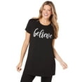 thumbnail image 1 of Dreams & Co. Plus Size Soft Pj Tunic Tee, 1 of 6