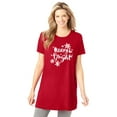 thumbnail image 1 of Dreams & Co. Plus Size Soft Pj Tunic Tee, 1 of 6