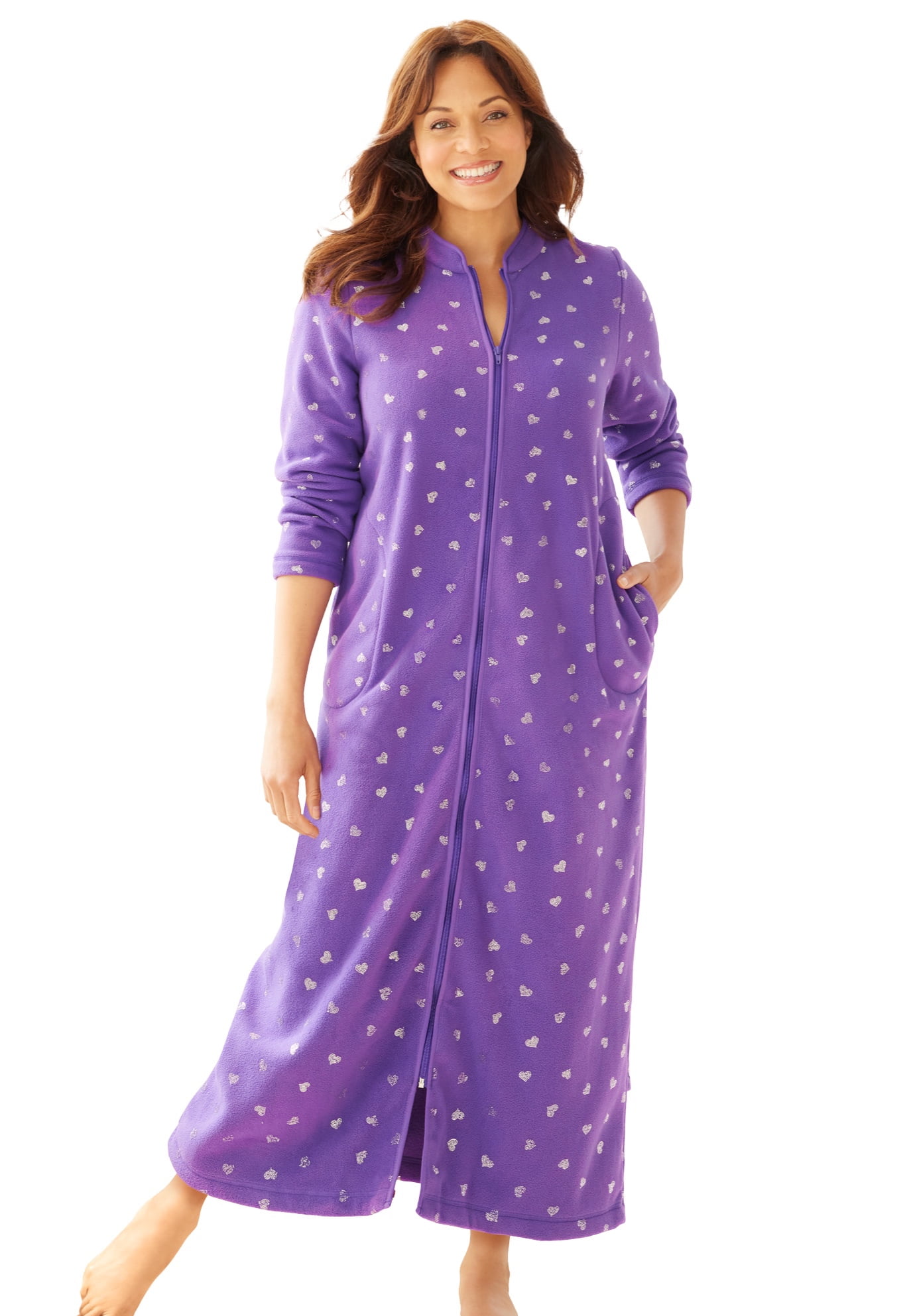 Dreams & Co. Women's Plus Size The Microfleece Robe Robe