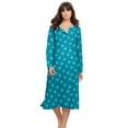 thumbnail image 1 of Dreams & Co. Plus Size Thermal Henley Sleepshirt, 1 of 6