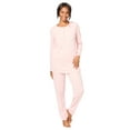 thumbnail image 1 of Dreams & Co. Plus Size Thermal Henley Pajama Set, 1 of 6
