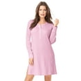 thumbnail image 1 of Dreams & Co. Plus Size Thermal Henley Sleepshirt, 1 of 6
