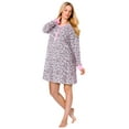 thumbnail image 1 of Dreams & Co. Plus Size Thermal Henley Sleepshirt, 1 of 6
