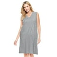 thumbnail image 1 of Dreams & Co. Women's Plus Size Trapeze V-Neck Short Dress or Nightgown Dress Or Nightgown, 1 of 5