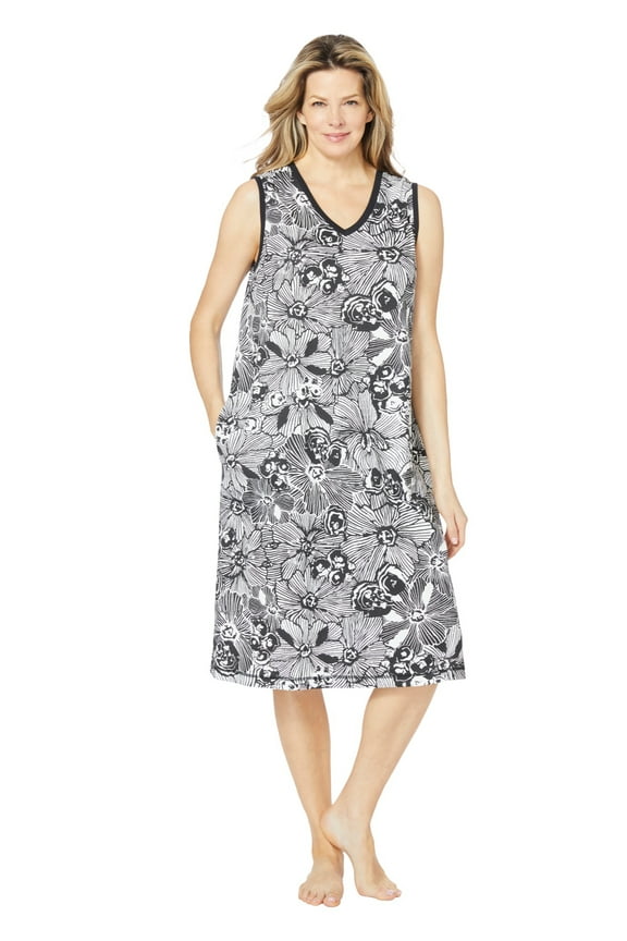 Plus Size Trapeze V-Neck Short Lounger