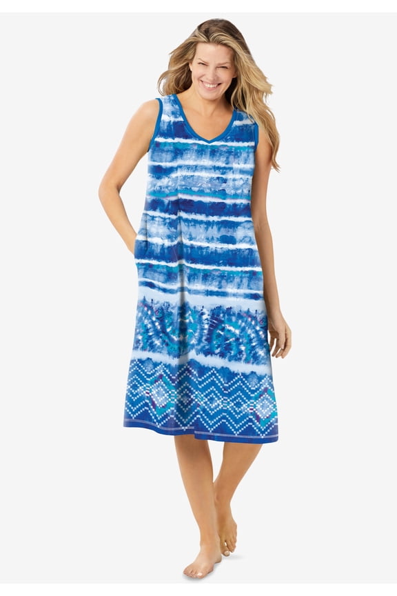 Plus Size Trapeze V-Neck Short Lounger