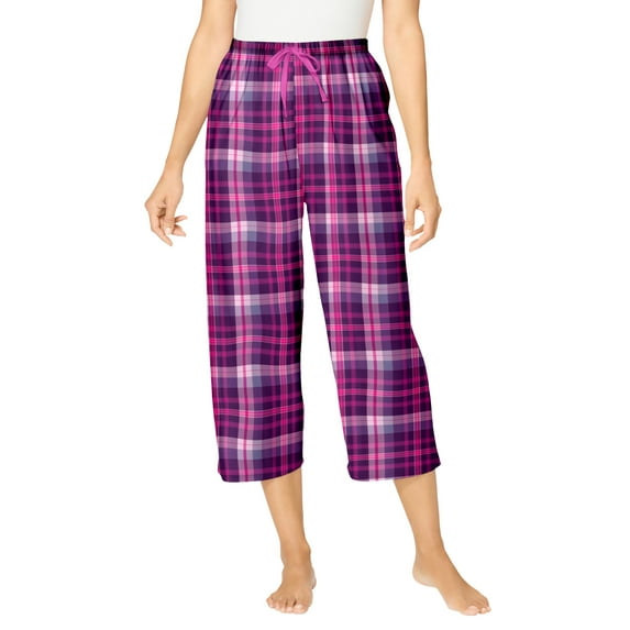 Dreams & Co. Plus Size Woven Sleep Capri Pant