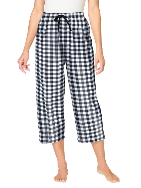 Plus Size Woven Sleep Capri Pant