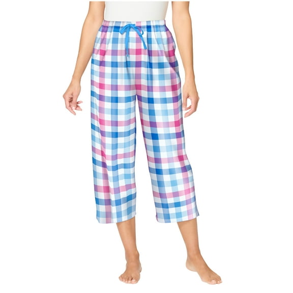 Dreams & Co. Plus Size Woven Sleep Capri Pant