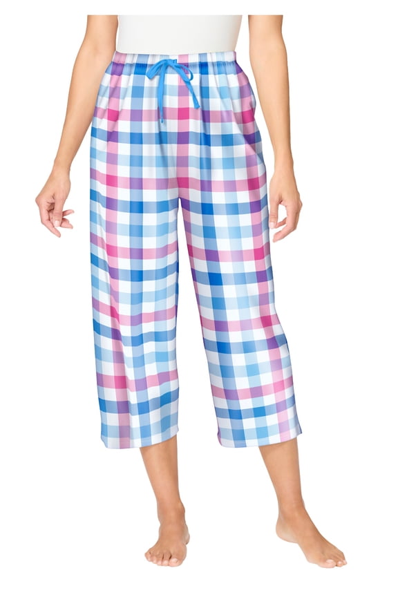 Plus Size Woven Sleep Capri Pant