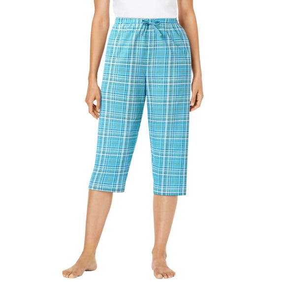 Dreams & Co. Plus Size Woven Sleep Capri Pant