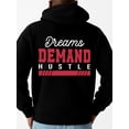 thumbnail image 1 of Dreams Demand Hustle sweatshirt funny humor men sweater hoodie black All-Season Fitness Top, Sleek Sporty Look, Durable Sportswear pullovers dames y2k husband Classic Unisex Shirt Cotton tshirts, 1 of 7