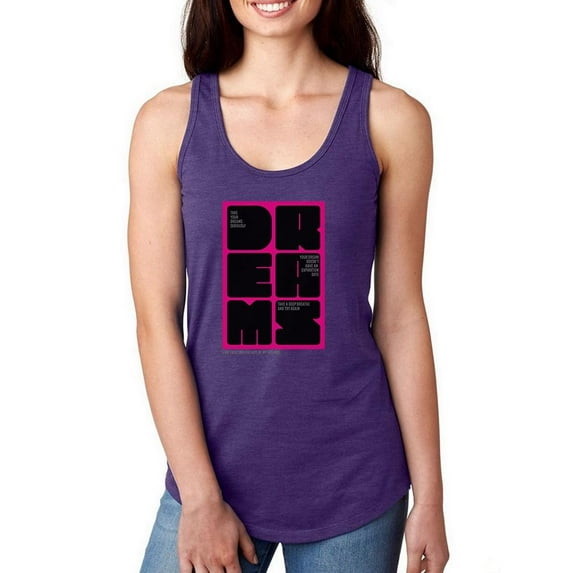 Dreams Inspiring Quotes Racerback Tank Women -Image by Shutterstock, Female Medium