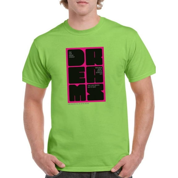Dreams Inspiring Quotes T-Shirt Men -Image by Shutterstock, Male 5X-Large