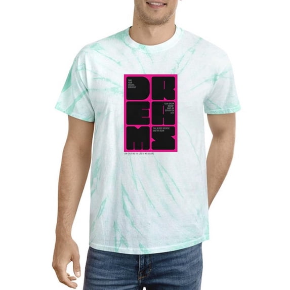 Dreams Inspiring Quotes Tie Dye Cyclone Men -Image by Shutterstock, Male Large