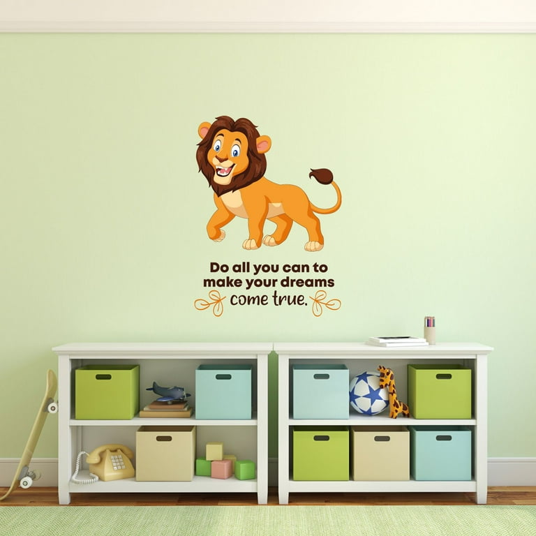 Dreams Lion Lions Animal Life Quote Cartoon Quotes Decors Wall