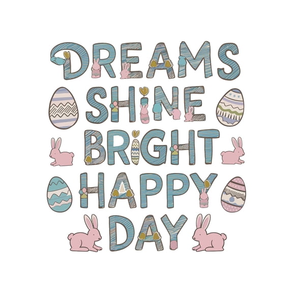 Dreams Shines Bright Happy Day Radiant Luminous Gleaming Vibrant Quote Wall Art Sticker Designs Vinyl Stickers For Home House Walls Rooms Windows Bedroom Decoration Size (28x28 inch)