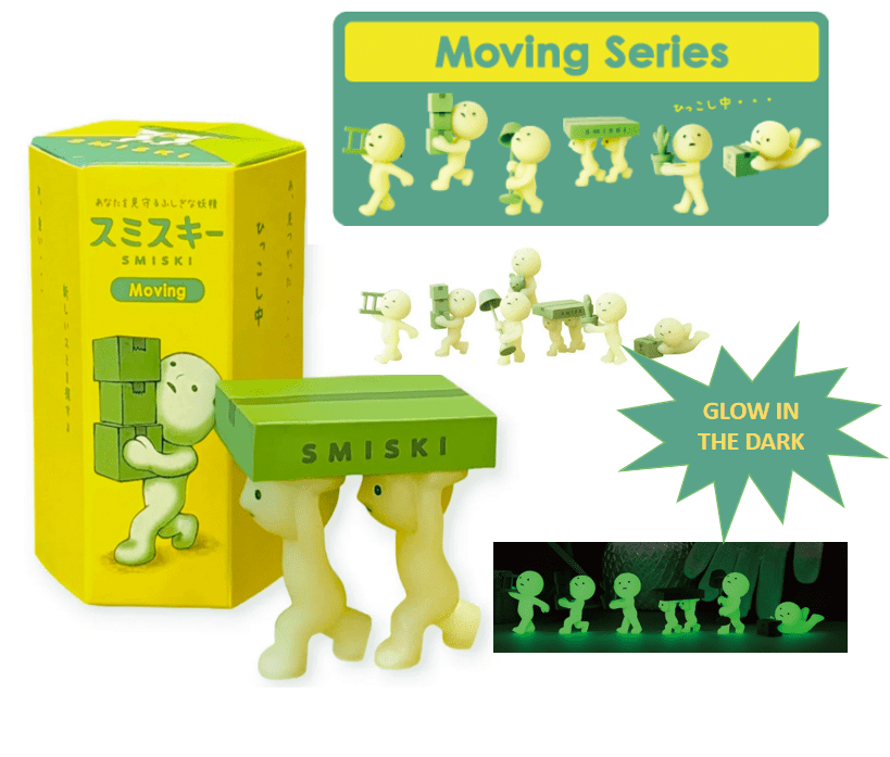 Dreams Smiski Glow In Dark Figuren - 3er Blind Box Set Living+Toilet+Bath