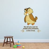 Dreams Sword in the Stone Owl Quote Cartoon Quotes Decors Wall Sticker Art Design Decal for Girls Boys Kids Room Bedroom Nursery Kindergarten Home Decor Stickers Wall Art Vinyl Decoration (20x12 inch)
