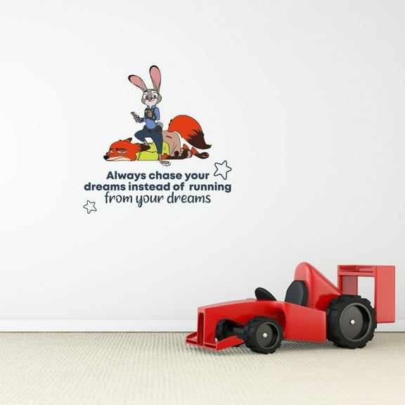 Your Dreams Zootopia Life Quote Cartoon Quotes Decors Wall Sticker Art Design Decal for Girls Boys Kids Room Bedroom Nursery Kindergarten Home Decor Stickers Wall Art Vinyl Decoration (40x40 inch)