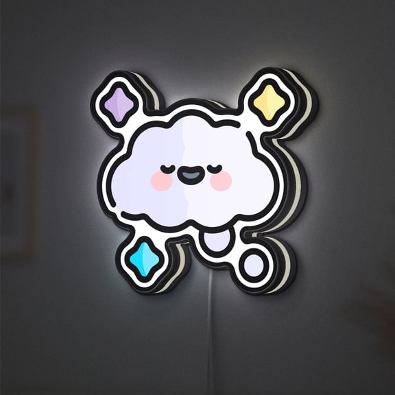 Dreams and Imagination 3D Novelty Light Box, Wellness and Sleep Lamp Decor for Bedrooms, Mindfulness and Calm Interiors (Height 16 inch, 40cm)