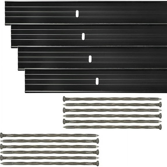 Dreamscape E-Z Edge Aluminum Landscape Edging - 12 Strips, 6ft Each (72ft Total), Black - Professional Quality Landscaping Border, Metal Divider for Lawn, Garden, Flowerbed
