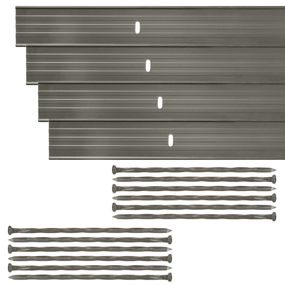 Dreamscape E-Z Edge Aluminum Landscape Edging Kit, Bronze, 12 Pack 6ft Metal Lawn and Garden Border