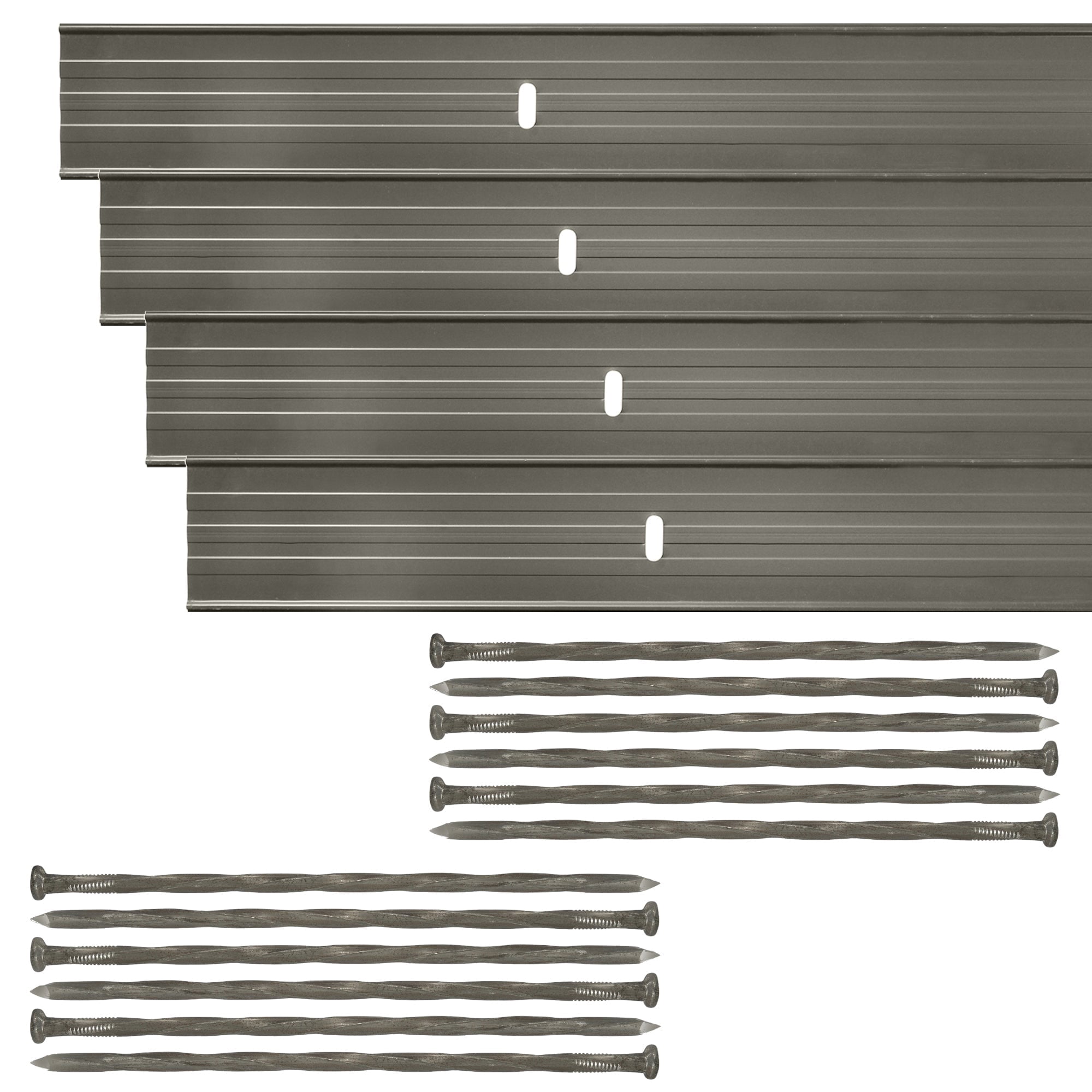 Dreamscape E-Z Edge Aluminum Landscape Edging Kit, Bronze, 8 Pack 6ft Metal Lawn and Garden Border