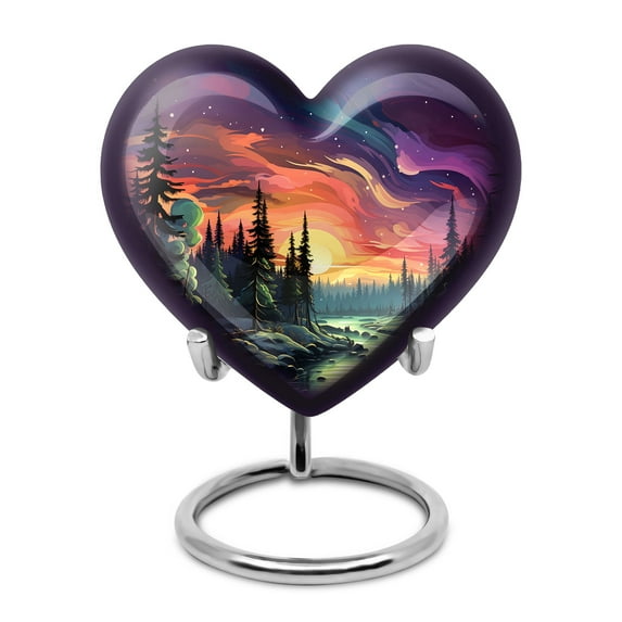 Dreamscape Urn - Cremation Urns For Men - Heart Urns For Human Ashes Dad - Burial Urns For Cremated Remains - Cremation Urns For Burial In Ground - Urns For Ashes Keepsake (Size -3inch, 1pcs)