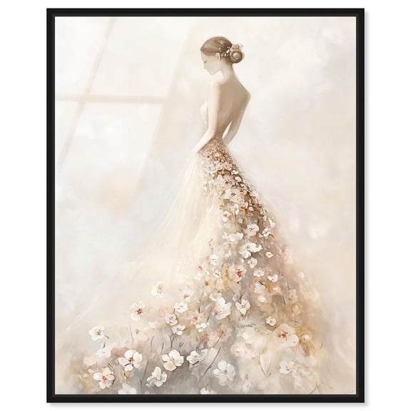 Dreamscape of Ivory II Framed High-Gloss Acrylic Glass Wall Art Fashion Decor by Art Remedy, Black Frame, 16 x 20