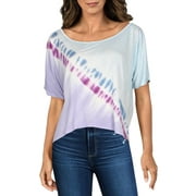 Dreamsicle Womens Tie Dye Boat Neck T-Shirt