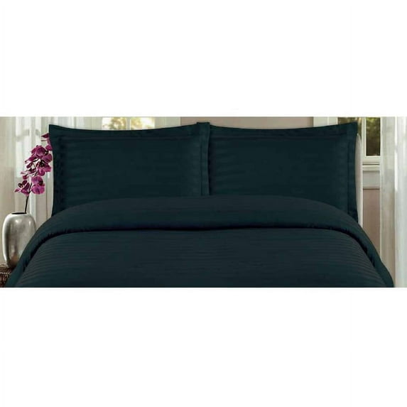 Dreamspace Microfiber Damask Stripe Bedding Duvet Cover Set