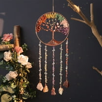 Dreamsum 1 pc Gemstone Dream Catchers Color Natural Gem Raw Stone Wall Hangings Room Garden Decor