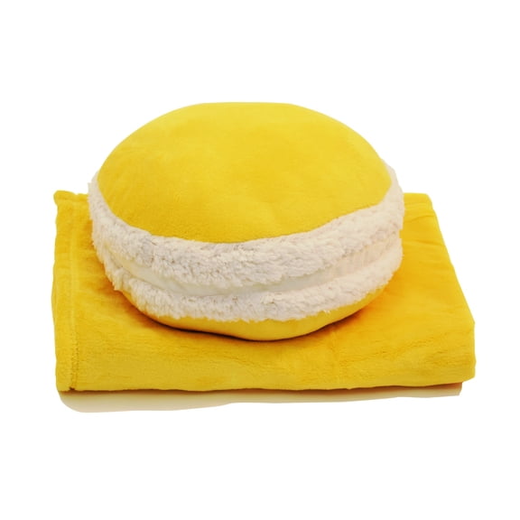 Dreamsweet Macaron Style Kid's Throw Pillow Cushion with Soft & Detachable Blanket Insert