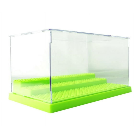 Dreamtale Acrylic Display Case for Lego Minifigures Base Compatible with Various Building Block Toys(Light Green)
