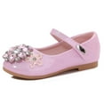thumbnail image 1 of Dreamtale New Jelly Mary Jane Shoes Cosplay Frozen Elsa Anna Cinderella Princess Shoes for Kid(Snowflake Shiny Pink,13.5 M US Little Kid), 1 of 7