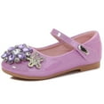 thumbnail image 1 of Dreamtale New Jelly Mary Jane Shoes Cosplay Frozen Elsa Anna Cinderella Princess Shoes for Kid(Snowflake Shiny Purple,9.5M US Toddler), 1 of 7